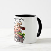 Mug Drôle/Sarcastique Paroles d'animaux/vache (Devant droit)