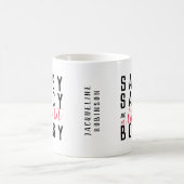 Mug Drôle Sassy Saucy Bossy Attitude Typographie (Centre)