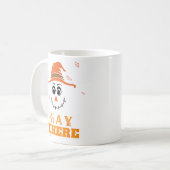 Mug Drôle Scarecrow Face Chute Feuilles Halloween (Devant gauche)