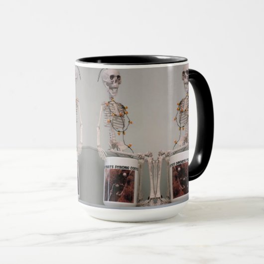 Mug Drôle Scary Skeleton Bones Café Halloween Design (Devant droit)