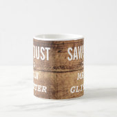 Mug Drôle SCIURE EST PAILLETTE D'HOMME Typographie (Centre)