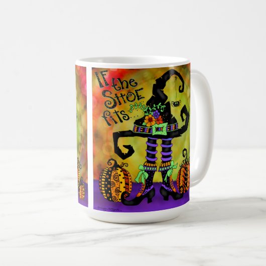 Mug Drôle si la chaussure convient à Halloween sorcier (Devant droit)
