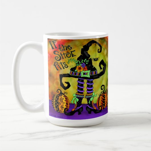 Mug Drôle si la chaussure convient à Halloween sorcier (Gauche)