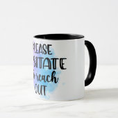 Mug Drôle S'Il Vous Plaît Hésiter À Atteindre (Devant droit)