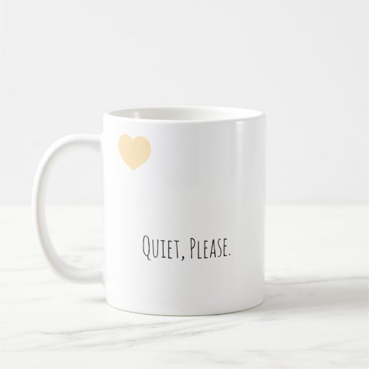 Mug Drôle "Silence, S'il Vous Plaît" Typographie Moder (Gauche)