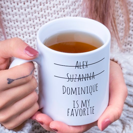 Mug Drôle Simple Favorite Noms d'enfants Fête de la Mè