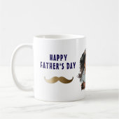 Mug Drôle simple Moustache Happy Fête des pères Photo (Gauche)