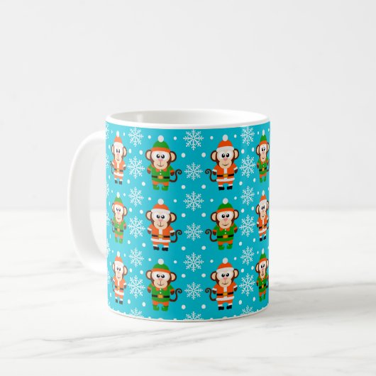 Mug Drôle singe de Noël (Devant gauche)