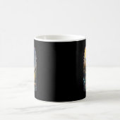 Mug Drôle singe macaque mignon coup de poing mème japo (Centre)