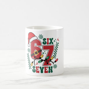 Mug Drôle Six Sept 67 6 7 Mème Amusant Cadeau de Noël
