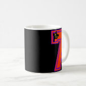 Mug Drôle Six Sept 6 7 Halloween Chat Noir Enseignant (Devant droit)