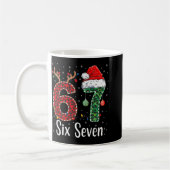 Mug Drôle Six Sept 6 7 Mème 67 Noël Léopard Xmas (Gauche)