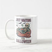 Mug Drôle Skeleton Éffrayant Summerween En Attendant H (Gauche)