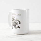 Mug Drôle Skeleton En Retard (Devant gauche)