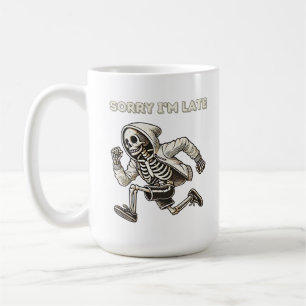 Mug Drôle Skeleton En Retard