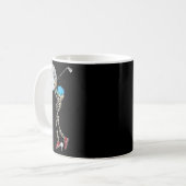 Mug Drôle Skeleton Jouer Golf Golfing Happy Hallowee (Devant gauche)