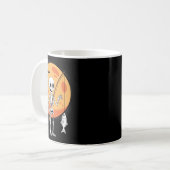 Mug Drôle Skeleton Pêcheurs Lune Éffrayant Hallowee (Devant gauche)