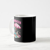 Mug Drôle Skeleton Summerween Mermaid Beach Halloween (Devant gauche)