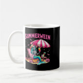 Mug Drôle Skeleton Summerween Mermaid Beach Halloween (Gauche)
