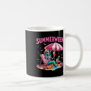 Mug Drôle Skeleton Summerween Mermaid Beach Halloween
