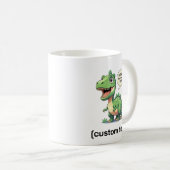 Mug Drôle Sleepy Dinosaur Texte personnalisé (Devant droit)