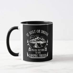 Mug Drôle slogan camper camping à boire des paroles