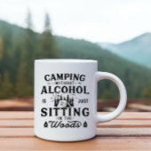 Mug Drôle slogan camper camping à boire des paroles