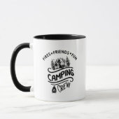 Mug Drôle slogan de l'équipe de camping camper amis ca (Gauche)