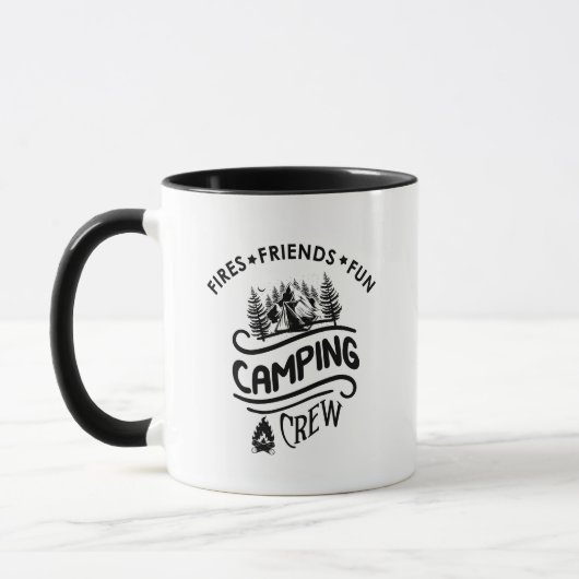 Mug Drôle slogan de l'équipe de camping camper amis ca (Gauche)