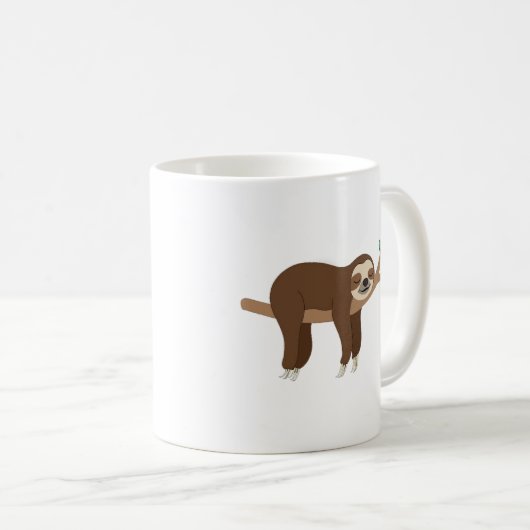 Mug Drôle Sloth Puns Tee, Punny mignon Animaux Graphis (Devant droit)