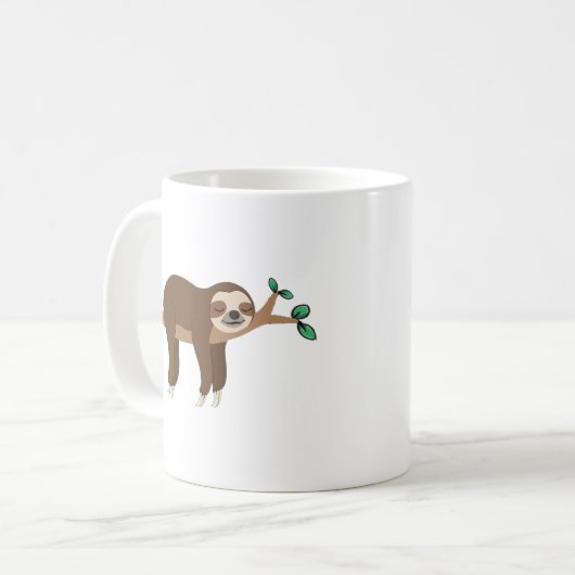 Mug Drôle Sloth Puns Tee, Punny mignon Animaux Graphis (Devant gauche)