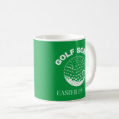 Mug Drôle Sober Golf Plus Facile Par Partir Quote De G (Devant droit)