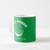Mug Drôle Sober Golf Plus Facile Par Partir Quote De G (Devant gauche)