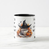 Mug Drôle Sorcière à thème Orange noir Citrouille Hall (Centre)