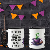 Mug Drôle Sorcière à thème violet vert et noir Hallowe