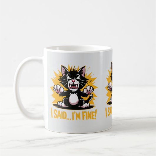 Mug Drôle Support Émotionnel Chats Lover Chat Moms & D (Gauche)