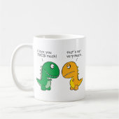 Mug drôle-T-Rex-petit-bras-bande dessinée (Gauche)