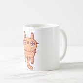 Mug Drôle Tabby Cat Utilisant Des Claws Pour S'Accroch (Devant droit)