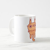 Mug Drôle Tabby Cat Utilisant Des Claws Pour S'Accroch (Devant gauche)