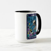Mug Drôle Tarot La Carte Overthinker Squelette (Devant droit)
