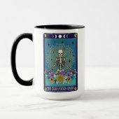 Mug Drôle Tarot Le Zéro F*cks Donné Carte Skeleton (Gauche)