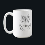 Mug Drôle tête Wolf croquis<br><div class="desc">Funky Wolf Head Face Sketch Coffee / Tea Mug Cup à ajouter à votre collection de produits d'accueil / de bureau. Un cadeau/cadeau cool pour tous ceux qui aiment les objets de design personnalisés,  les vibes positives,  les loups,  les animaux sauvages et la nature,  etc.</div>