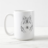 Mug Drôle tête Wolf croquis (Gauche)