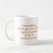 Mug Drôle Texas Abortion Laws Pro Choice Women Citatio (Gauche)
