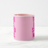 Mug Drôle Texte Personnalisé Pense Moins Stupide Plus (Centre)
