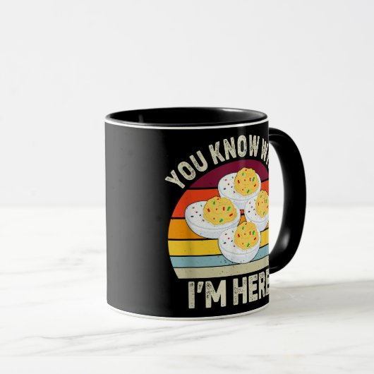 Mug Drôle Thanksgiving OEufs Dévilés Vous savez pourqu (Devant droit)