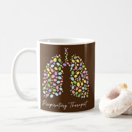 Mug Drôle Thérapeutique Respiratoire Poumon Joyeux (Avec donut)