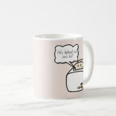 Mug Drôle Toast Nerveux et Cartographie de toast Evil (Devant droit)