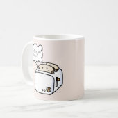 Mug Drôle Toast Nerveux et Cartographie de toast Evil (Devant gauche)