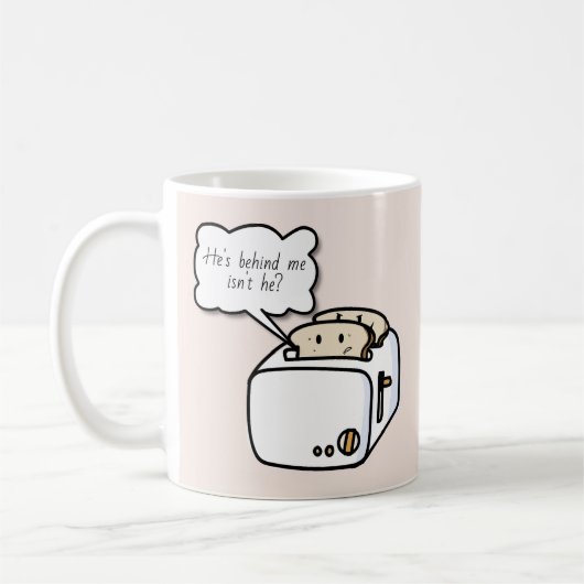 Mug Drôle Toast Nerveux et Cartographie de toast Evil (Gauche)